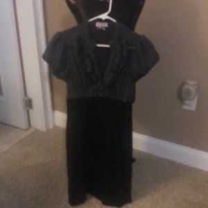 Black and white polka dress